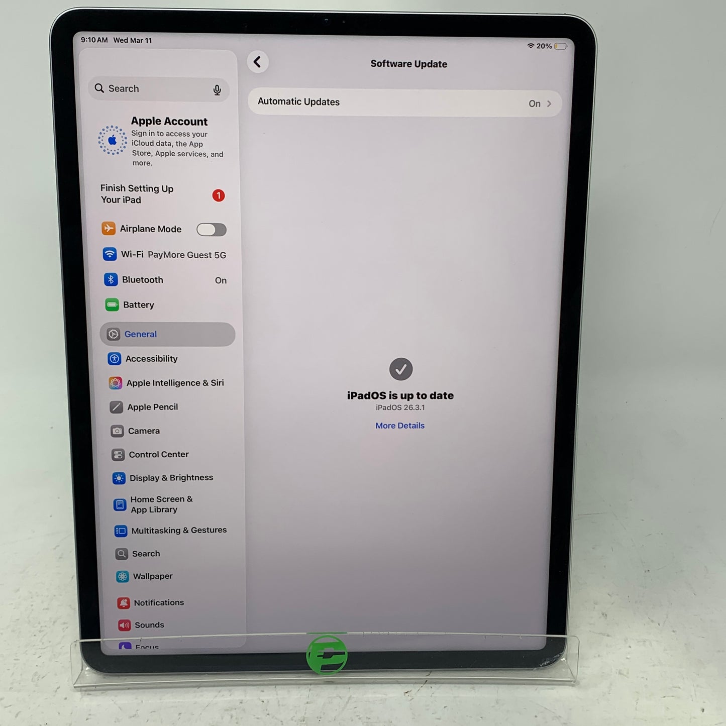 WiFi Only Apple iPad Pro 12.9" 6th Gen 256GB Space Gray MNXR3LL/A