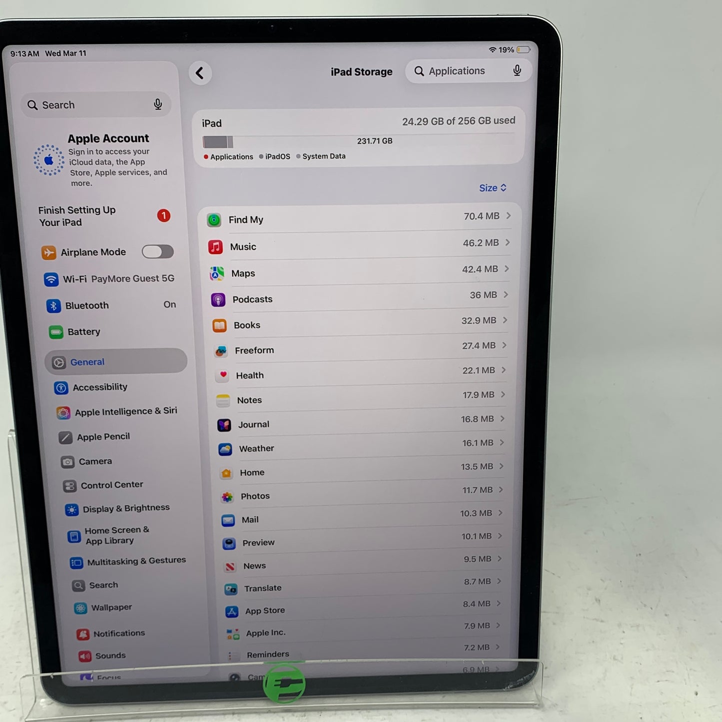 WiFi Only Apple iPad Pro 12.9" 6th Gen 256GB Space Gray MNXR3LL/A