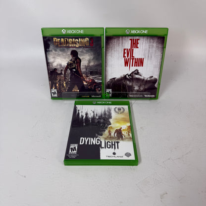 Lot of 3 Xbox One Games Dead Rising 3 The Evil Within Dying Light