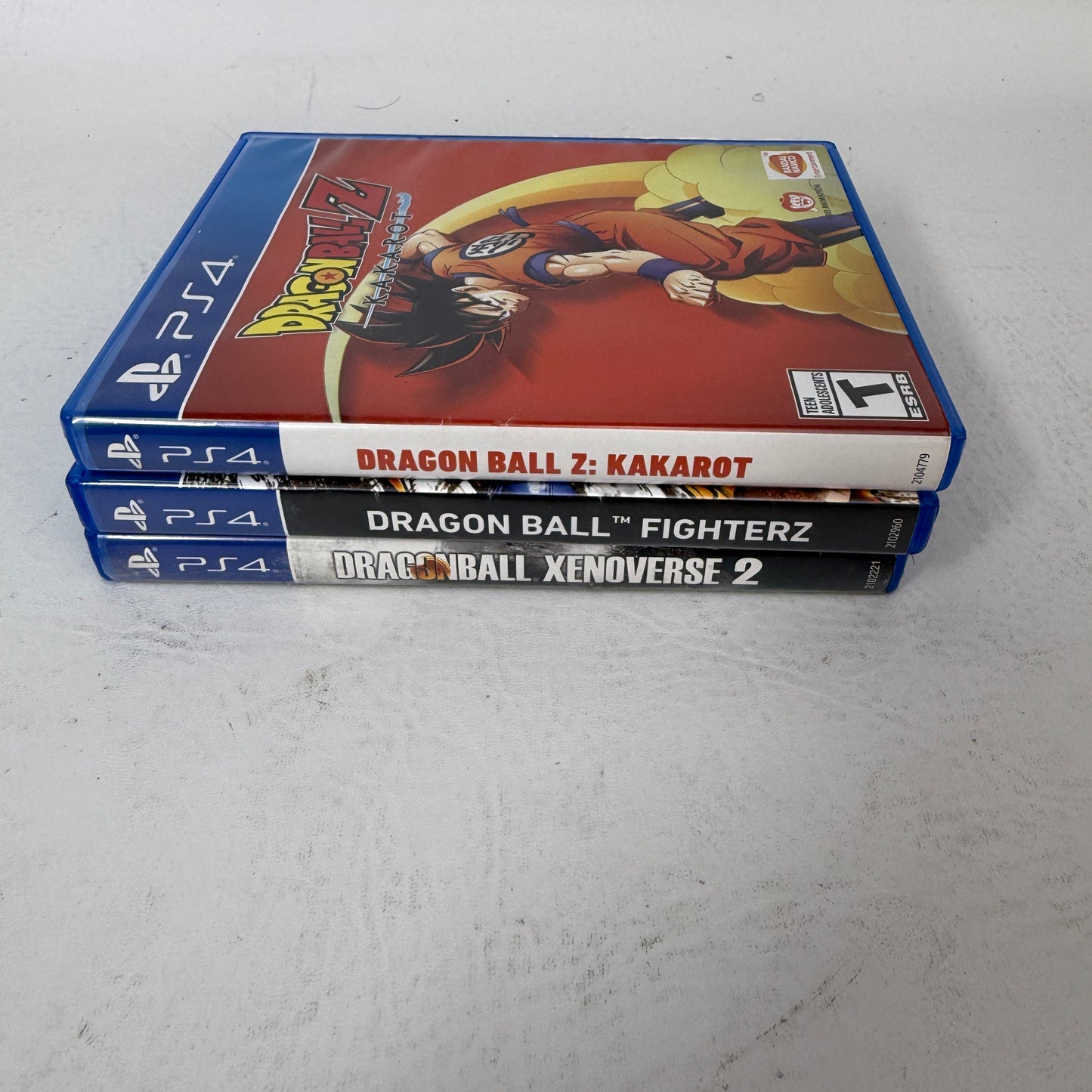 Lot of 3 Sony PS4 Dragon Ball Games Dragon Ball Z Kakarot FighterZ Xenoverse 2 Deluxe