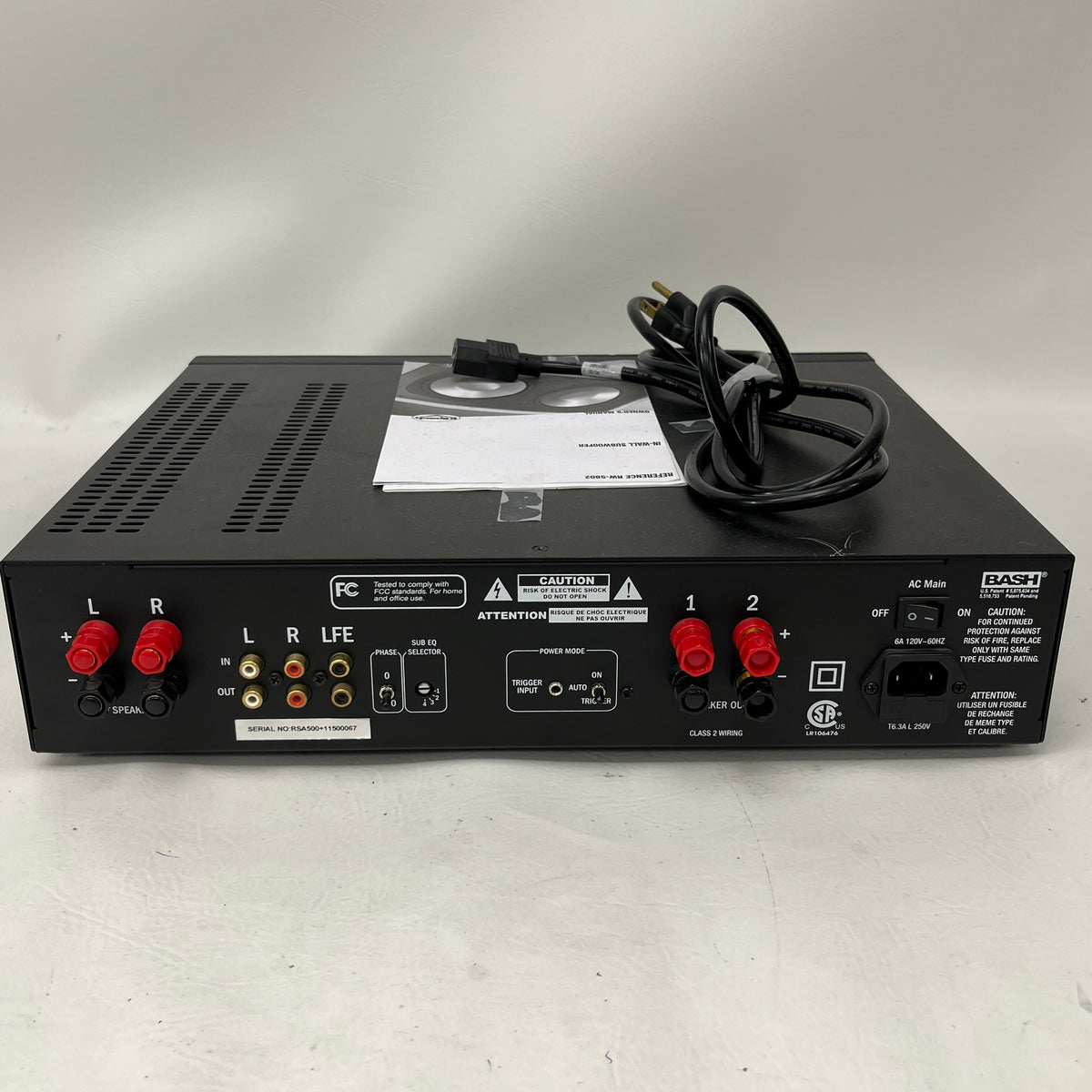 Klipsch RSA-500 500W 8 Ohm 1.0 Channel Subwoofer Amplifier
