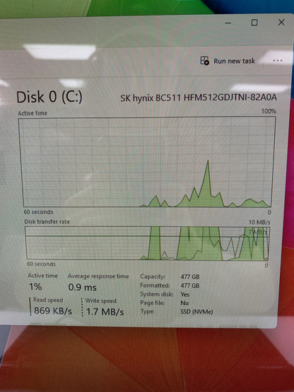 HP 24-XA0032 24" i5-9400T 1.80GHz 512GB 12GB RAM