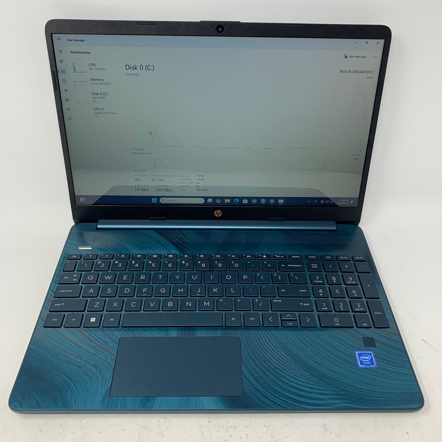 HP 15-DY074DS Celeron N4120 1.1GHz 4GB RAM 128GB