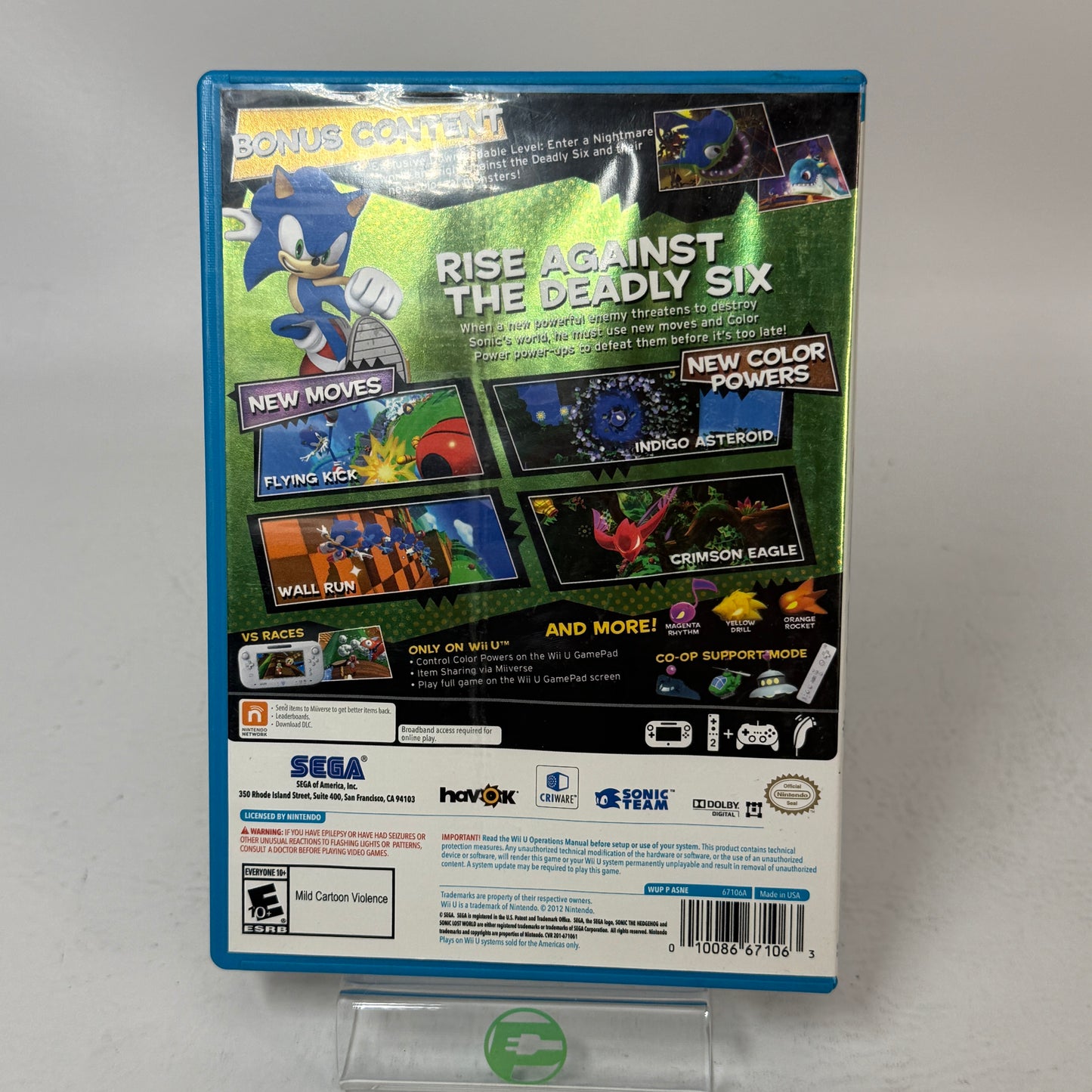 Sonic Lost World (Nintendo Wii U, 2013)