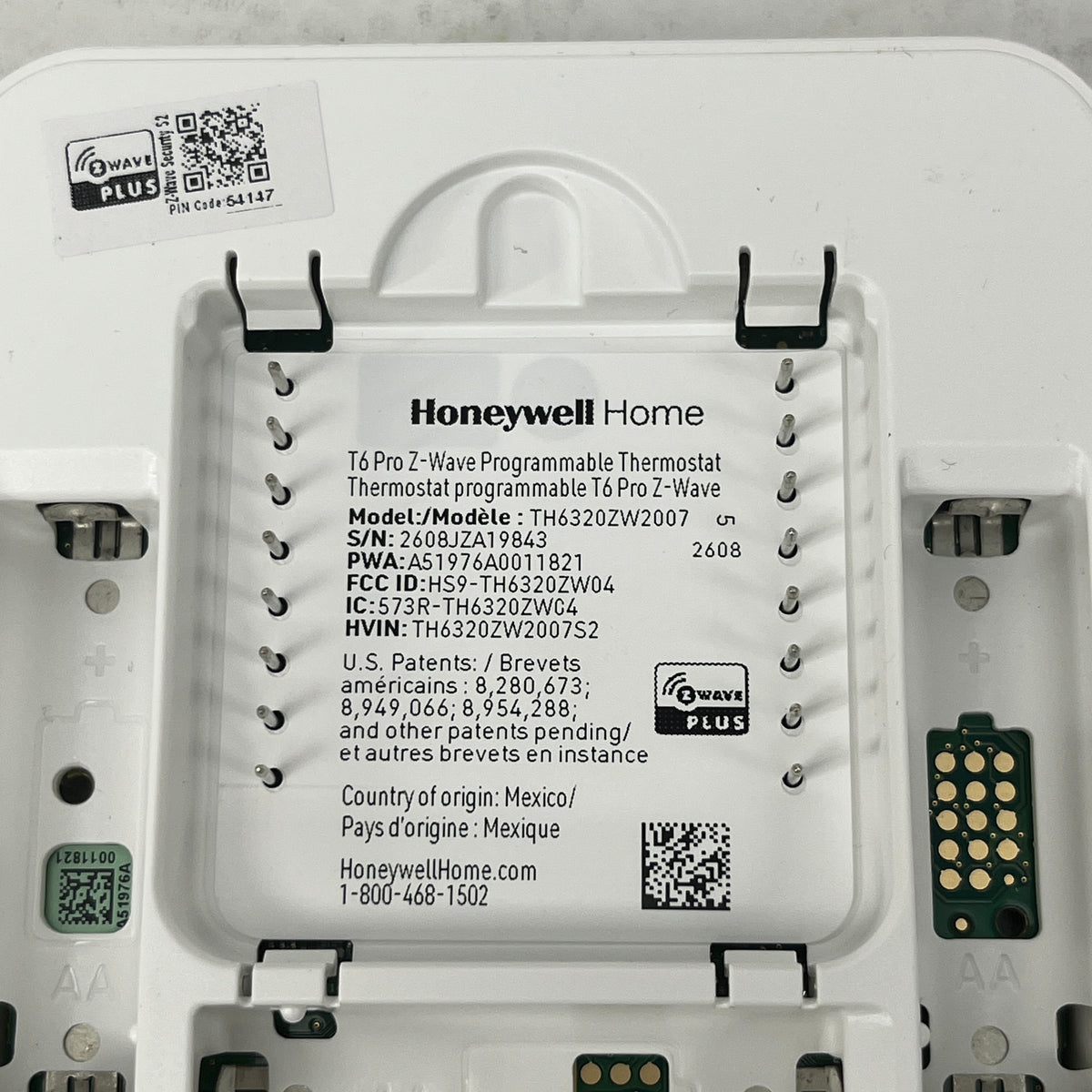 Honeywell T6 Pro Z-Wave Plus w/ SmartStart Thermostat TH6320ZW2007