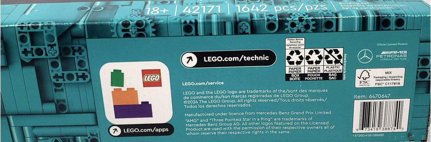 New Lego 6470647 Mercedes-AMG F1 W14 E Performance Petronas Formula One 