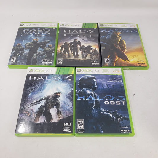 Lot of 5 Microsoft Xbox 360 Games Halo Games
