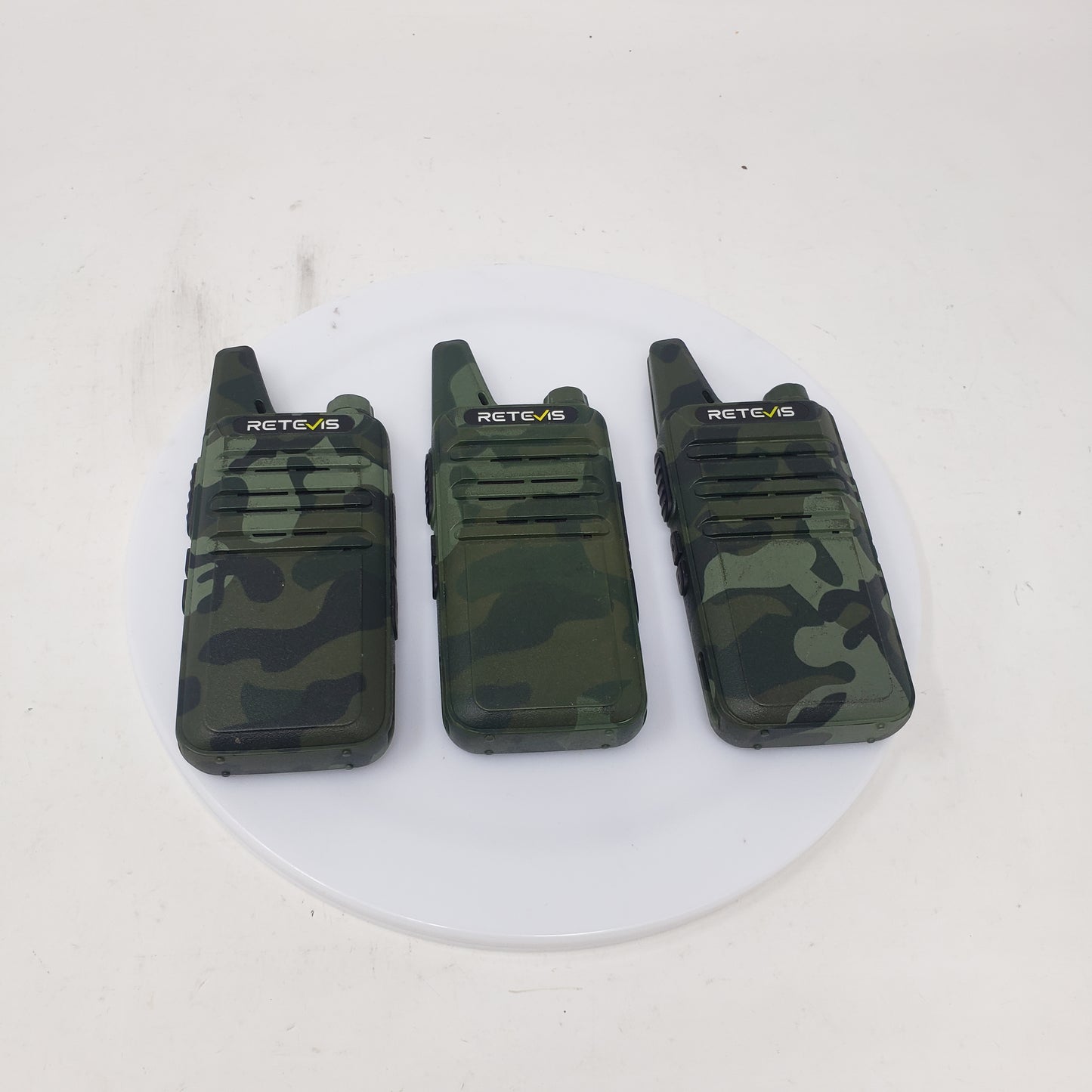 Retevis RT22 Two-Way Radios Rechargeable Black/Green- 3 Pack