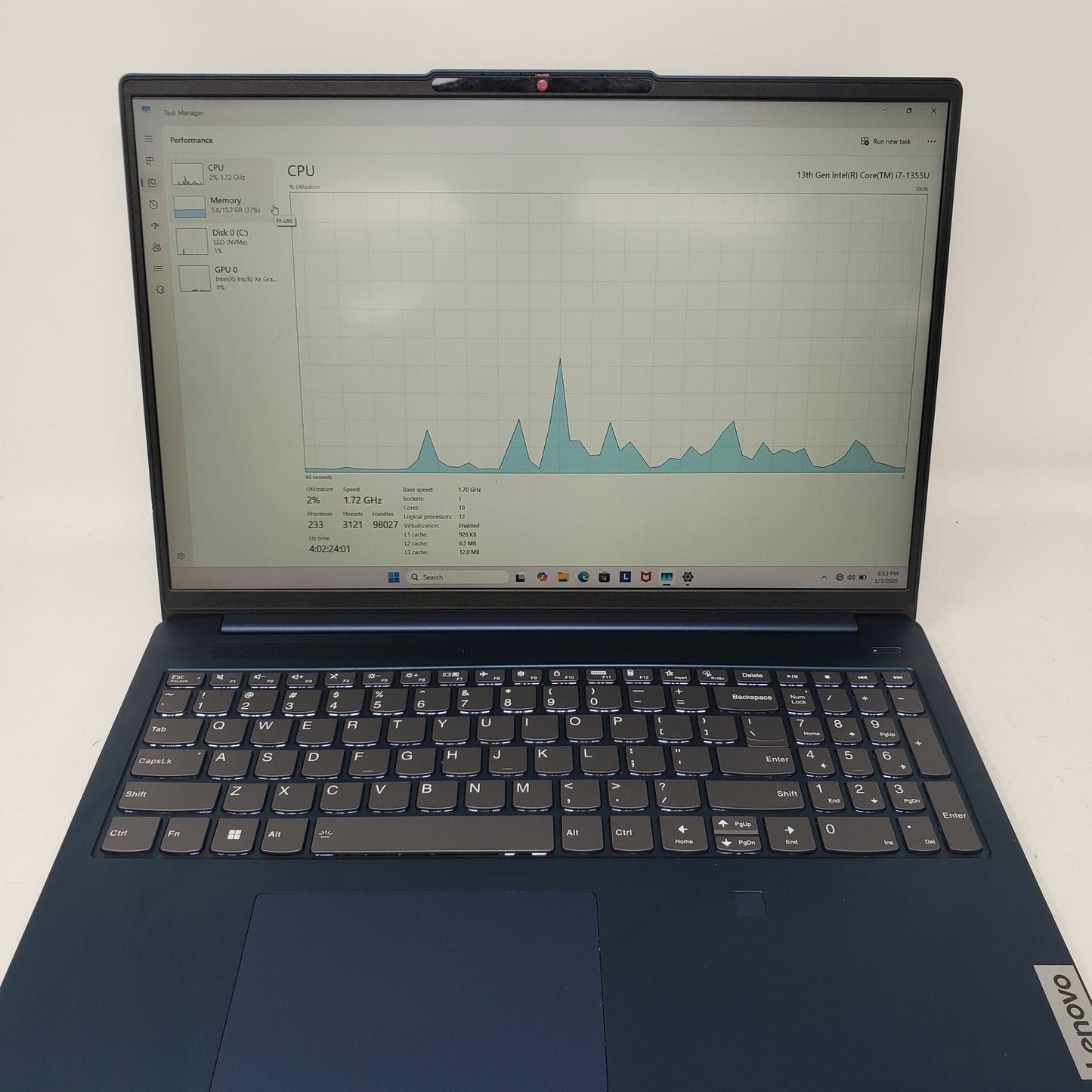 Lenovo IdeaPad Slim 5 16IRL8 16" i7-1355U 1.7GHz 16GB RAM 512GB