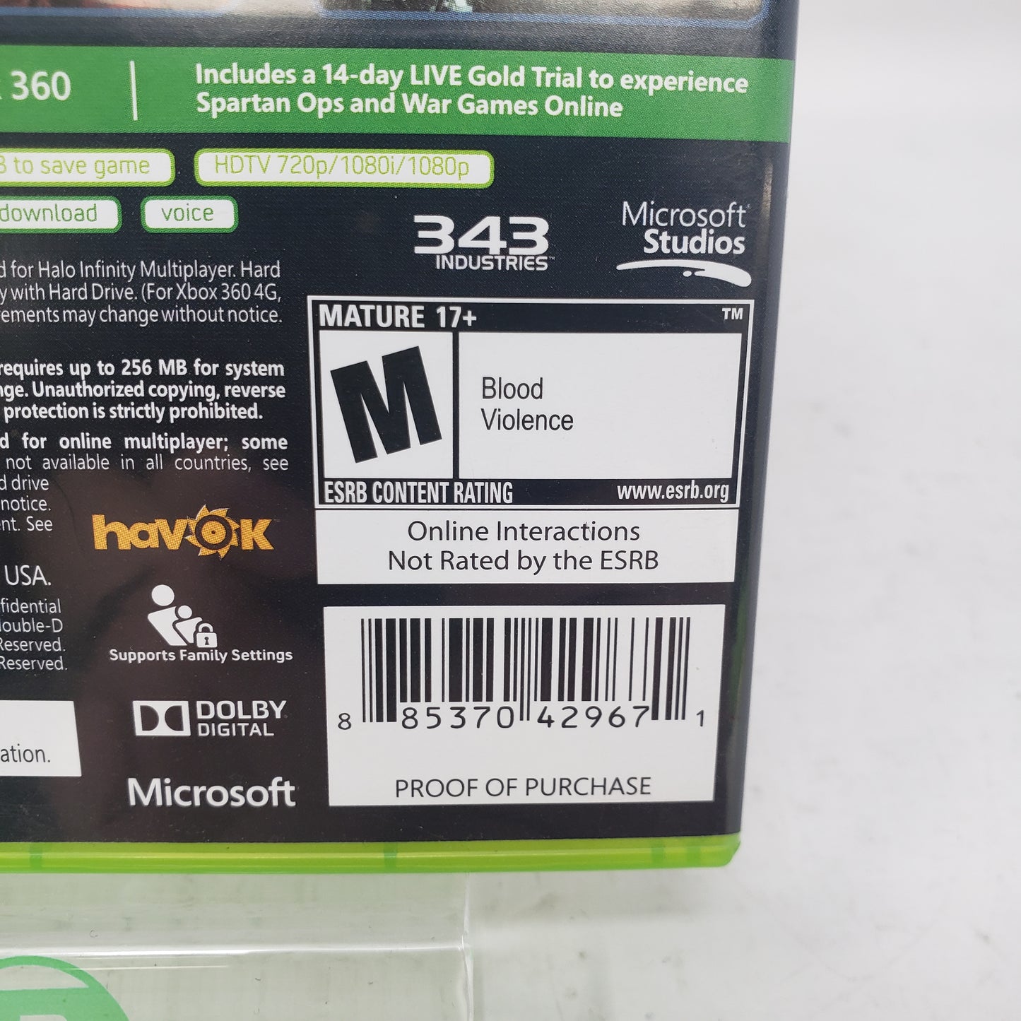 Lot of 5 Microsoft Xbox 360 Games Halo Games